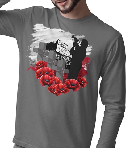 LONGSLEEVE PATRIOTYCZNI CZERWONE MAKI